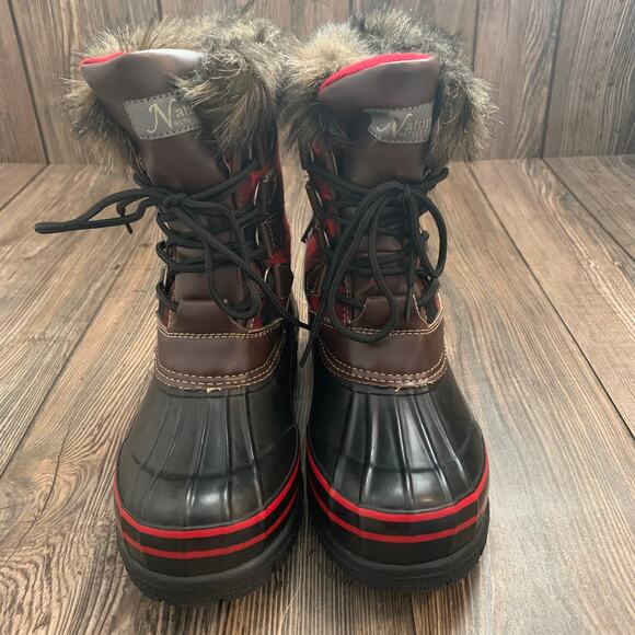NWT Natural Reflections Lumber Jill Buffalo Plaid Winter Boots Size 7 - Picture 4 of 9